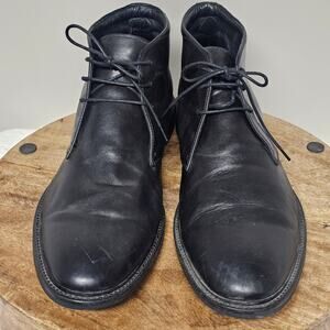 Gordon Rush Black Lace Up Leather Italian Made Chukka Boots Weston Size 15 Mens